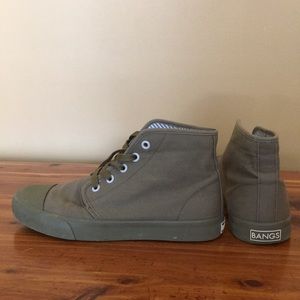 BANGS Army Green hightop sneakers